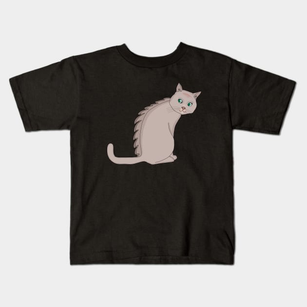 Dino Cat Kids T-Shirt by DiegoCarvalho